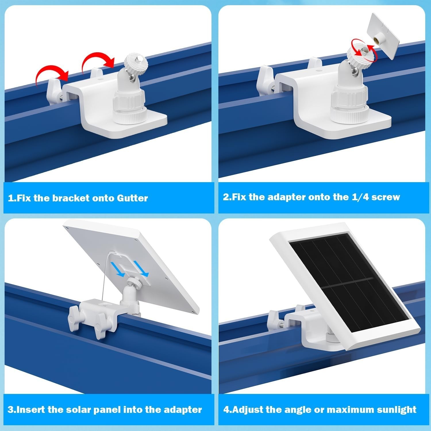 Durable Universal Solar Panel Gutter Mount for Optimal Sunlight Exposure