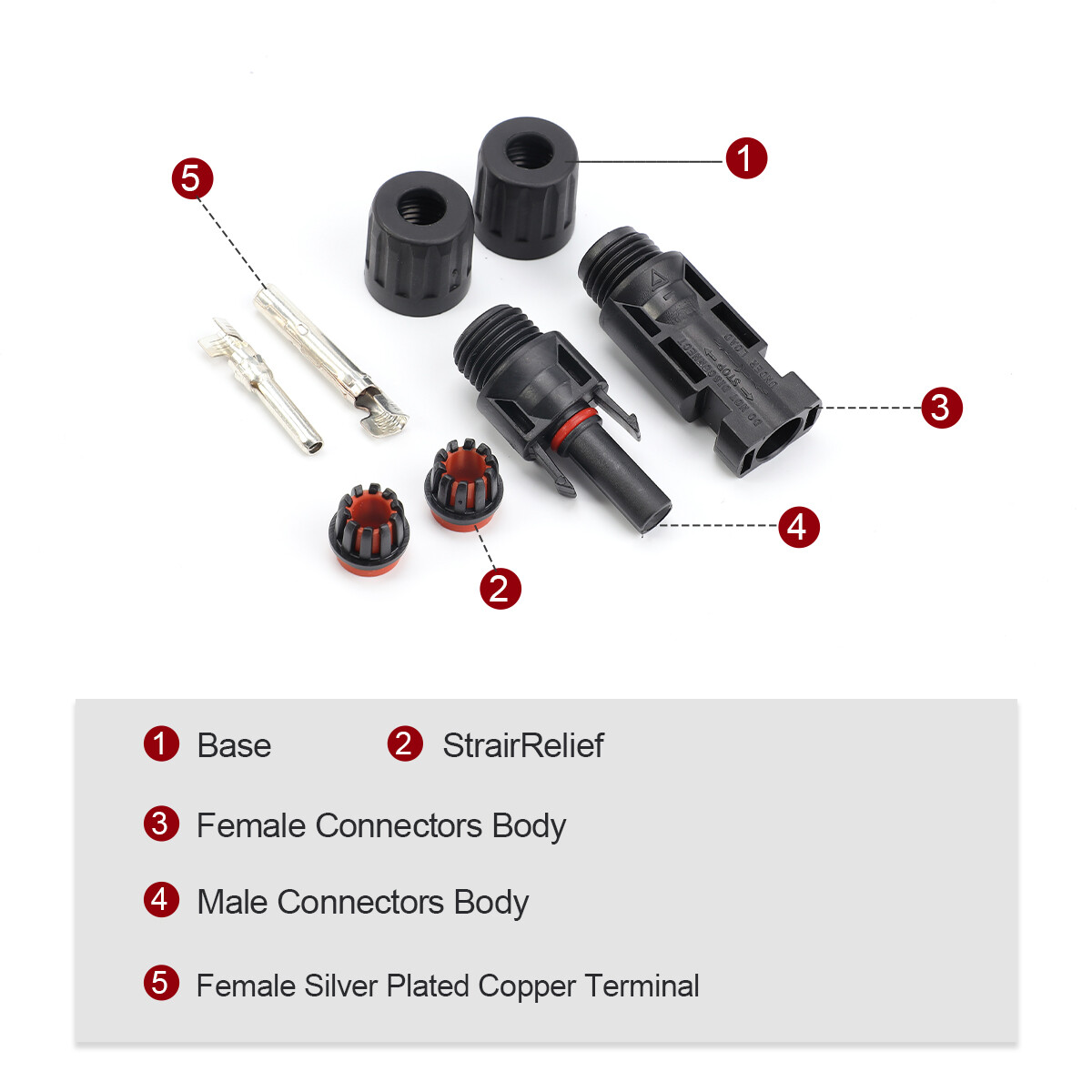 GEYA Solar Crimping Tool Kit PV Panel 14-10AWG Wire Connector & Kit for PV Cable