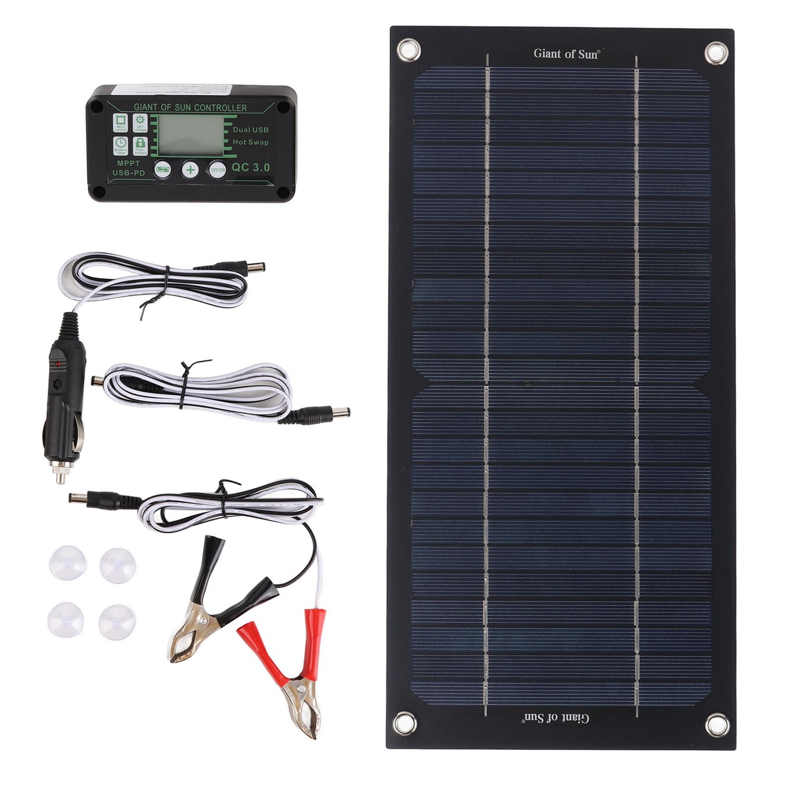 600W Solar Panel Kit 100A 12V Battery Charger w/ Controller Caravan Boat RV Car