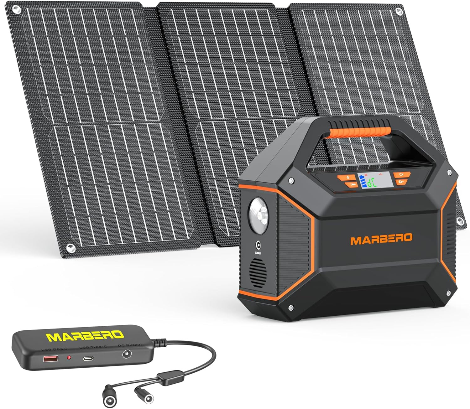 155Wh Solar Generator with Solar Panel Included 30W Portable Power Station 100W