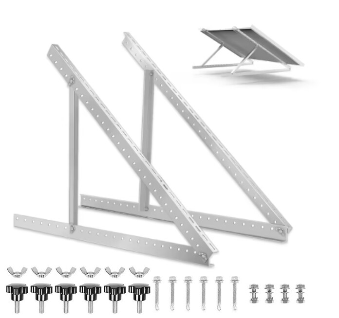 2x Adjustable Solar Panel Mounting Brackets Angle Solar Panel Bracket Tilt Mount