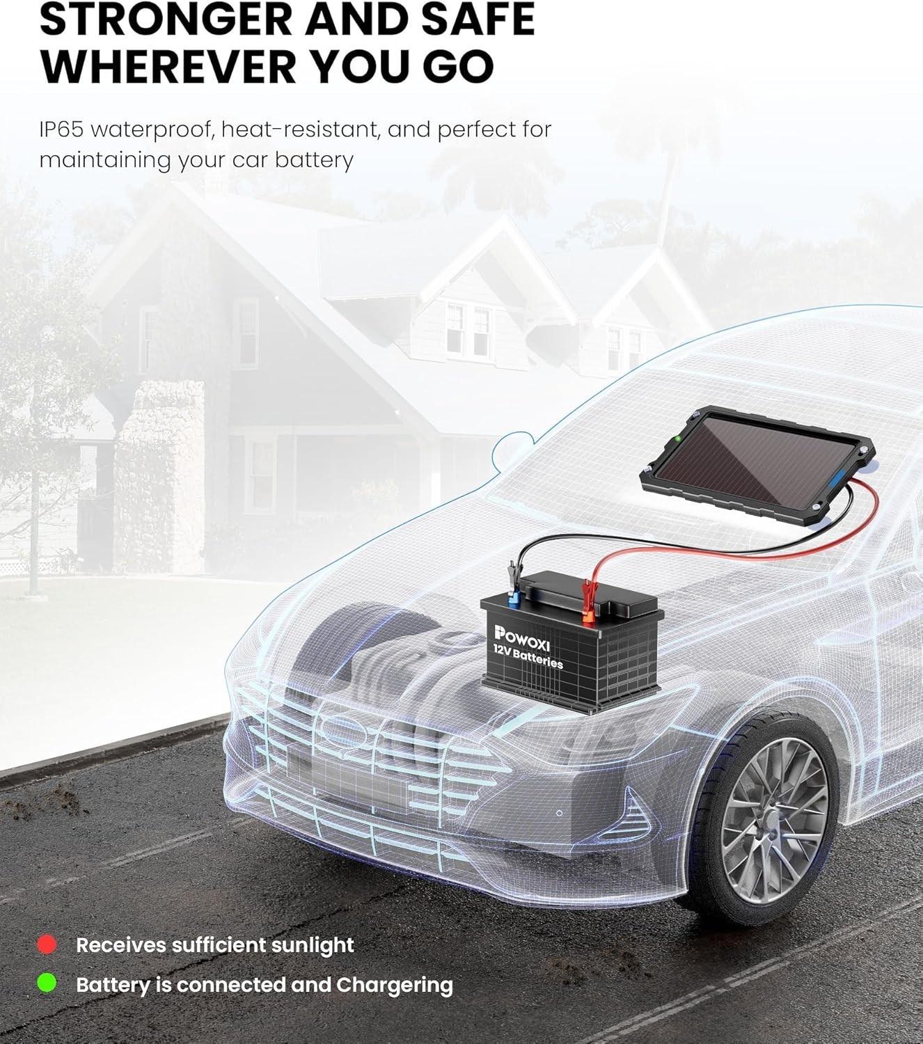 Durable Solar Charger – 3.3W Panel for Snowmobiles, Trailers