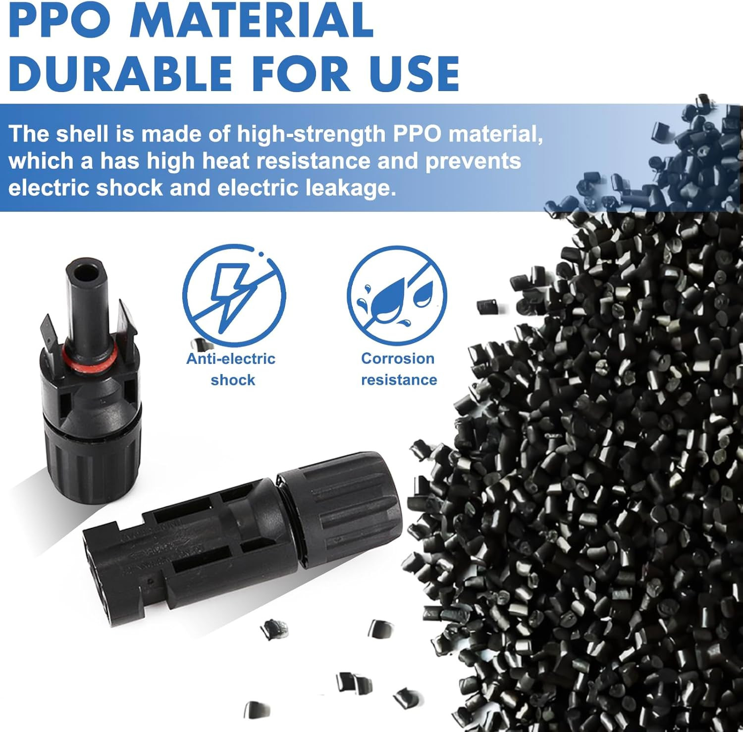 16 PCS Solar Panel Connectors, Male/Female IP67 Waterproof 1000V 30A Solar Cable