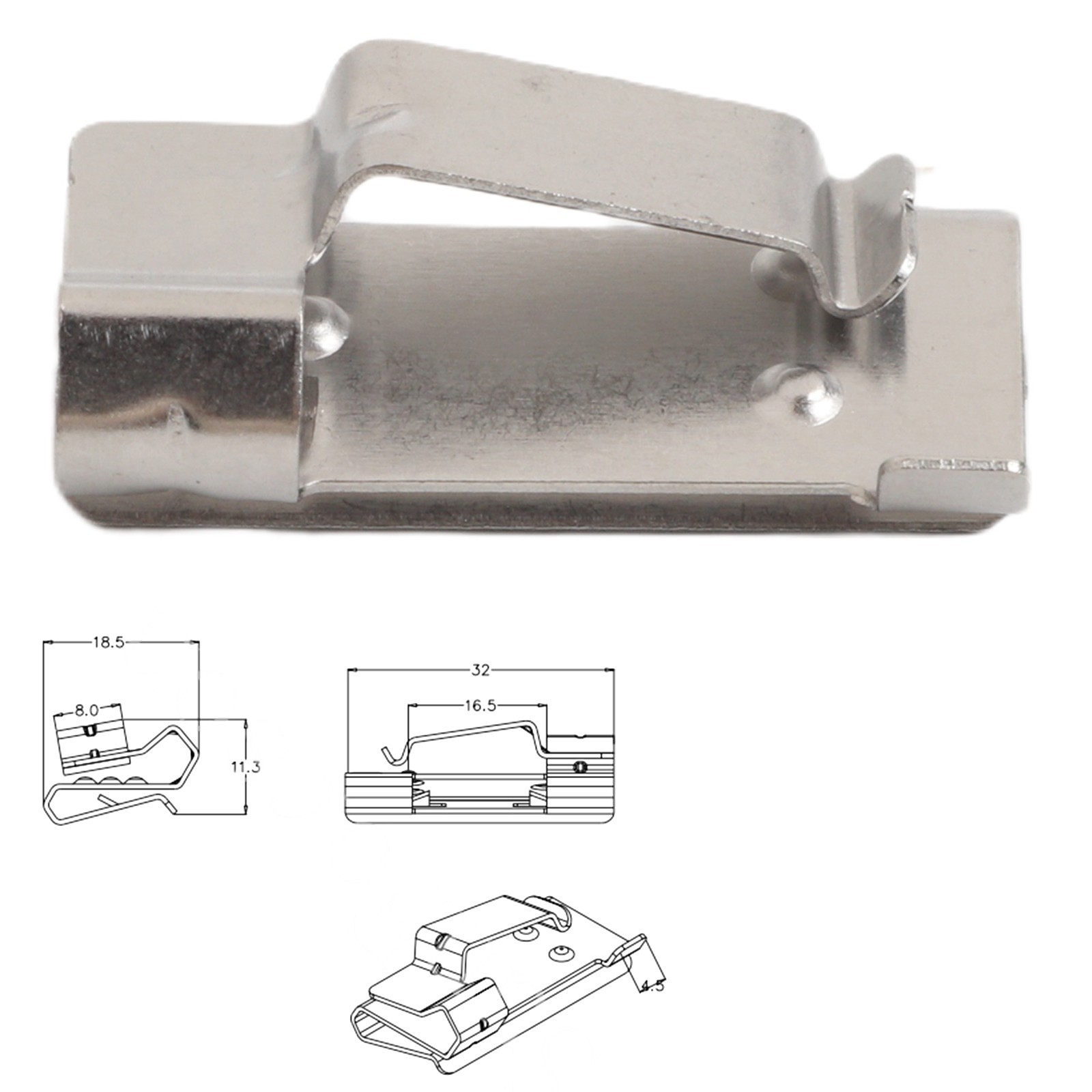 Solar PV Cable Clips 304 Stainless Steel Cable Holder Secure Hold 20PCS Package
