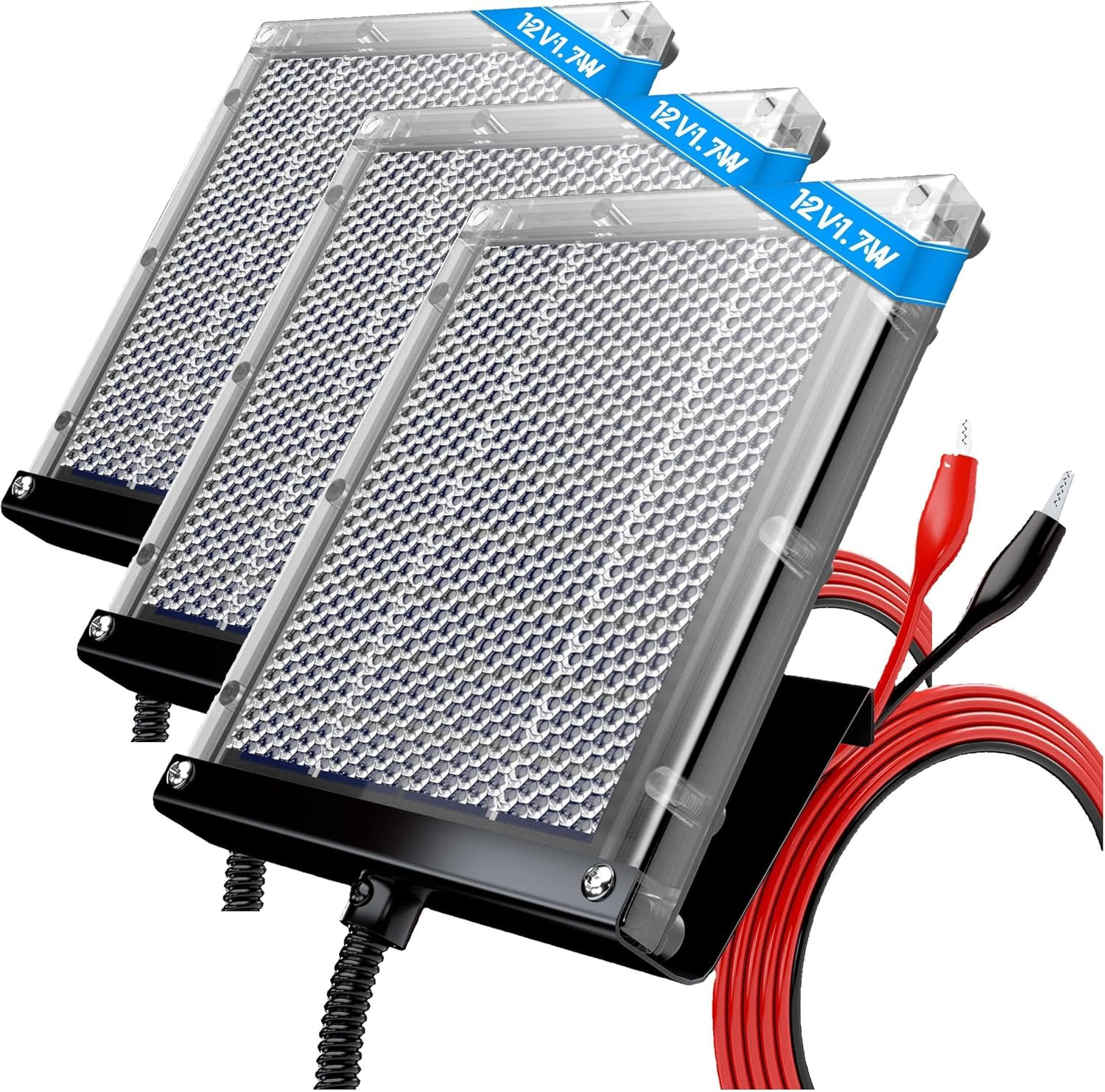 ZEALLIFE 6V 1W Solar Panel Deer Feeder Battery Charger Waterproof + Bracket