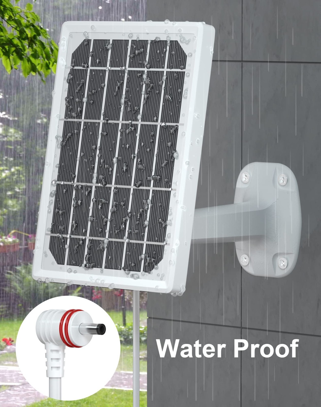 Solar Panel Charger for Ring Stick Up Cam & Spotlight Cam – Waterproof, Fast Cha