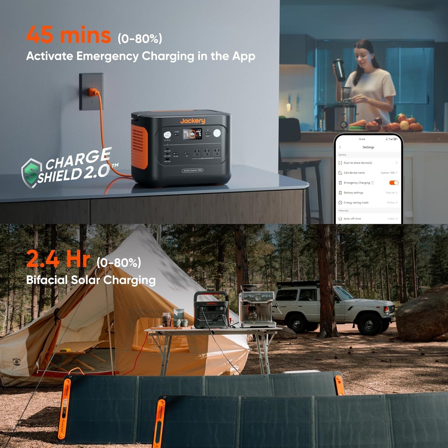 Explorer 1000 V2 Portable Power Station,1070Wh Lifepo4 Battery,1500W AC/100W USB