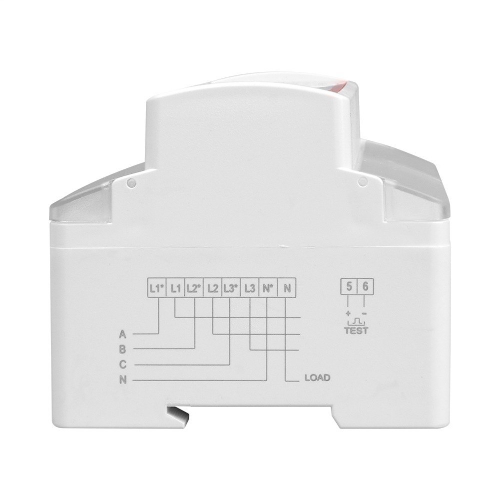 Rail Mounted Digital Three Phase Four Wire Energy Meter 100A 380V Measurement