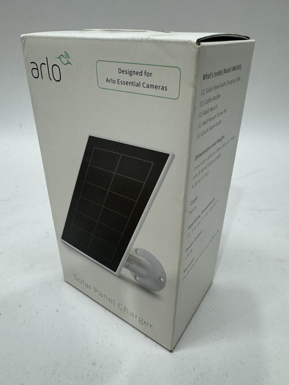 Arlo VMA3600 Solar Panel Charger – With Wall Mount – Fast Shipping