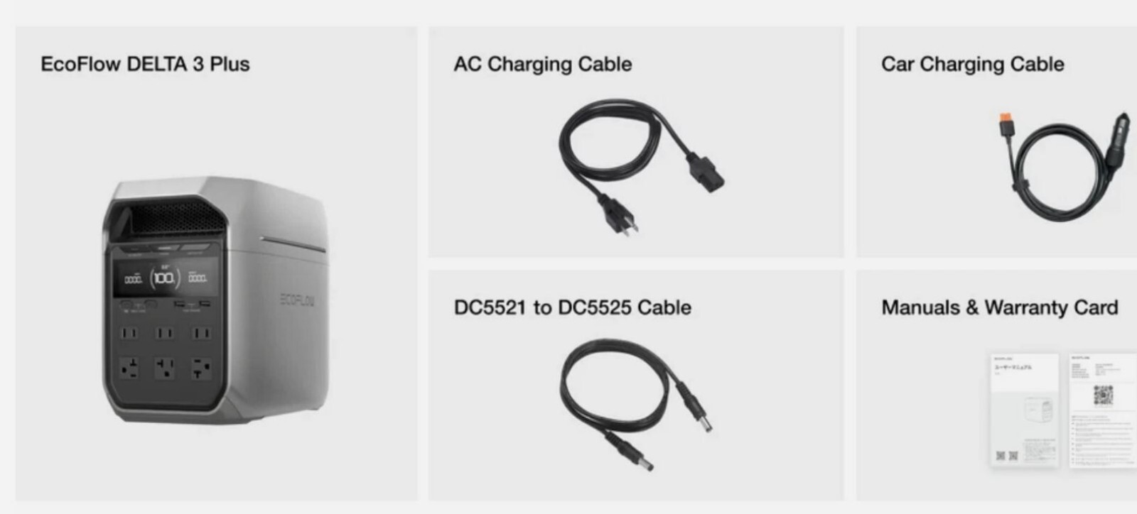 New EcoFlow DELTA 3 Plus Portable Power Station 1024Wh 1800W AC Output