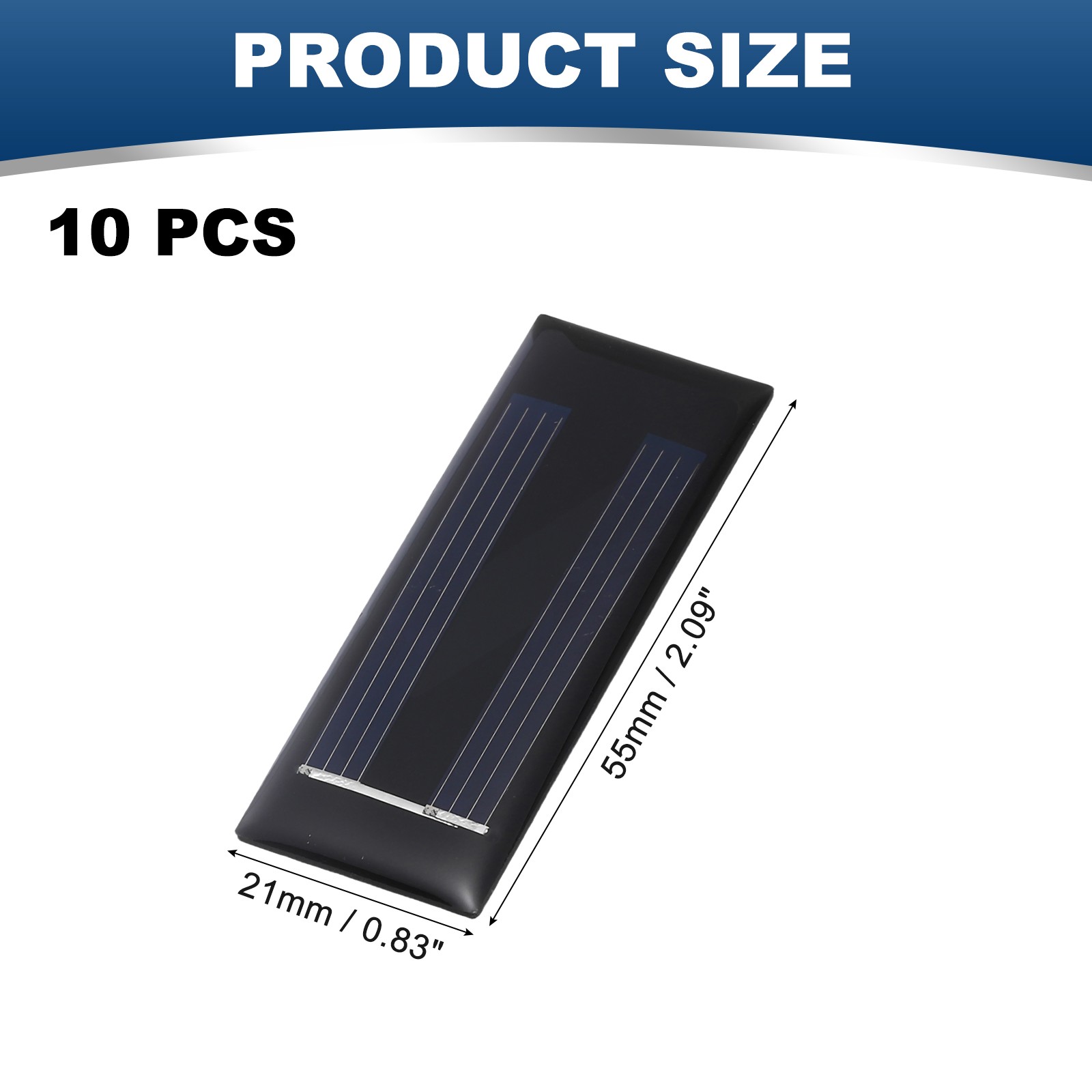 10pcs Mini Solar Panels 1V 0.05W 50mA, Photovoltaic Cells for Solar Energy