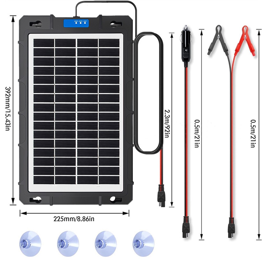 40W 12V Solar Panel Trickle Charger Battery Charger Kit Maintainer Boat Car RV