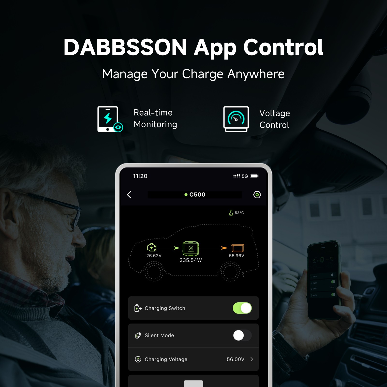 Dabbsson 1008Wh 1200W Portable Power Station with 560W Car Alternator Charger