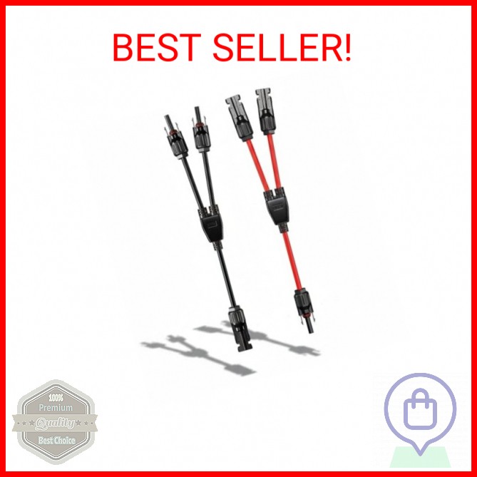 BTQSOL Solar Connectors Y Branch Parallel Panel Adapter Cable Wire Plug Tool Kit