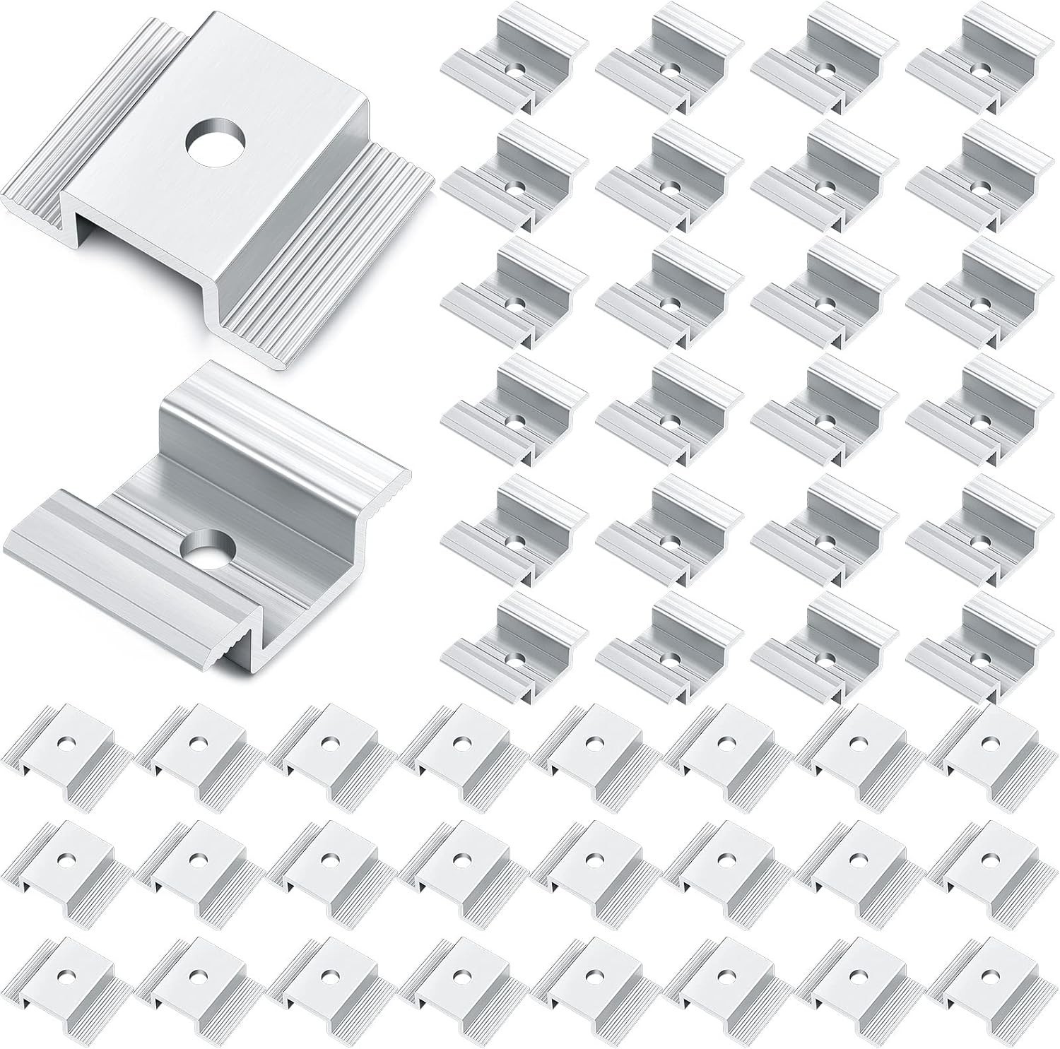 Zhengmy Solar Panel Mid Clamps 1.06 Inch Solar Panel Bracket Aluminium Mounting