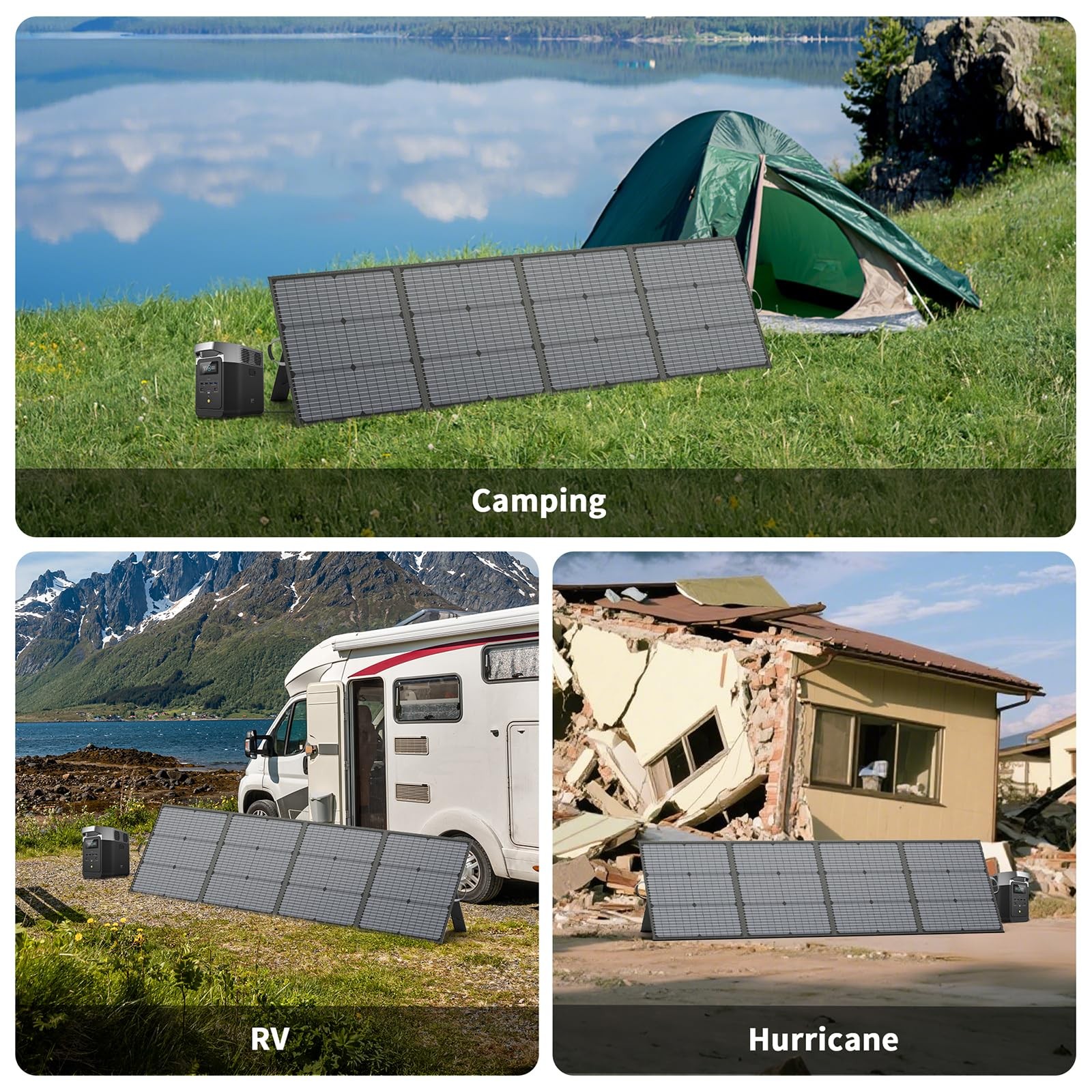 Portable Solar Panel 220W 40V Monocrystalline Foldable Solar Panels Charger