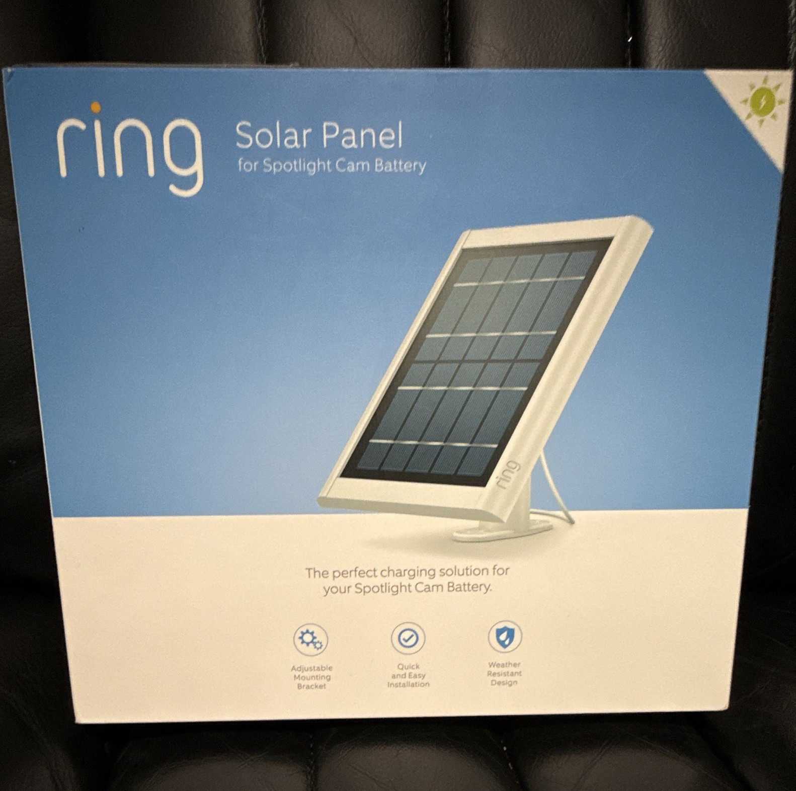 Ring Solar Panel for Spotlight Cam Battery 2W 5V White, Weather Resistant