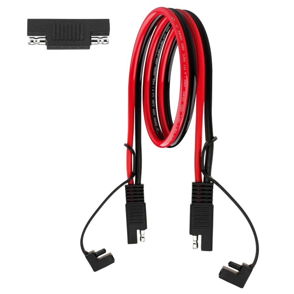 SAE 10AWG Extension Cable 1FT for Solar Panel RV Battery Automotive Marine,2 PCS
