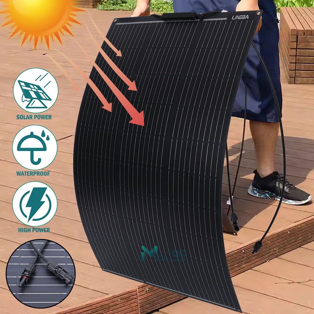 5000W Solar Power Kit DC 12V to AC 110V Inverter 100W Solar panel Home Outside
