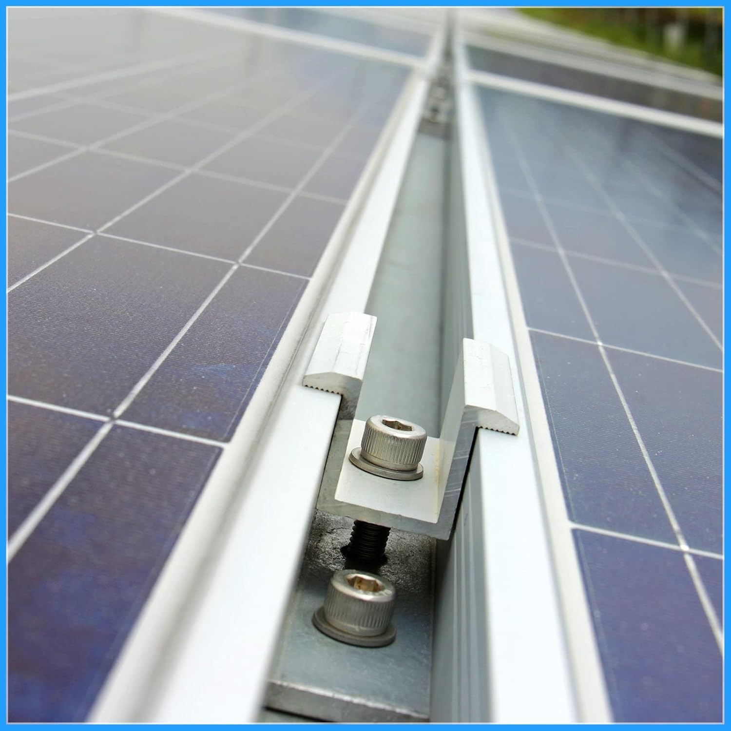 12 Pack Aluminum Solar Panel Mid Clamps – Rust Resistant Mounting Brackets