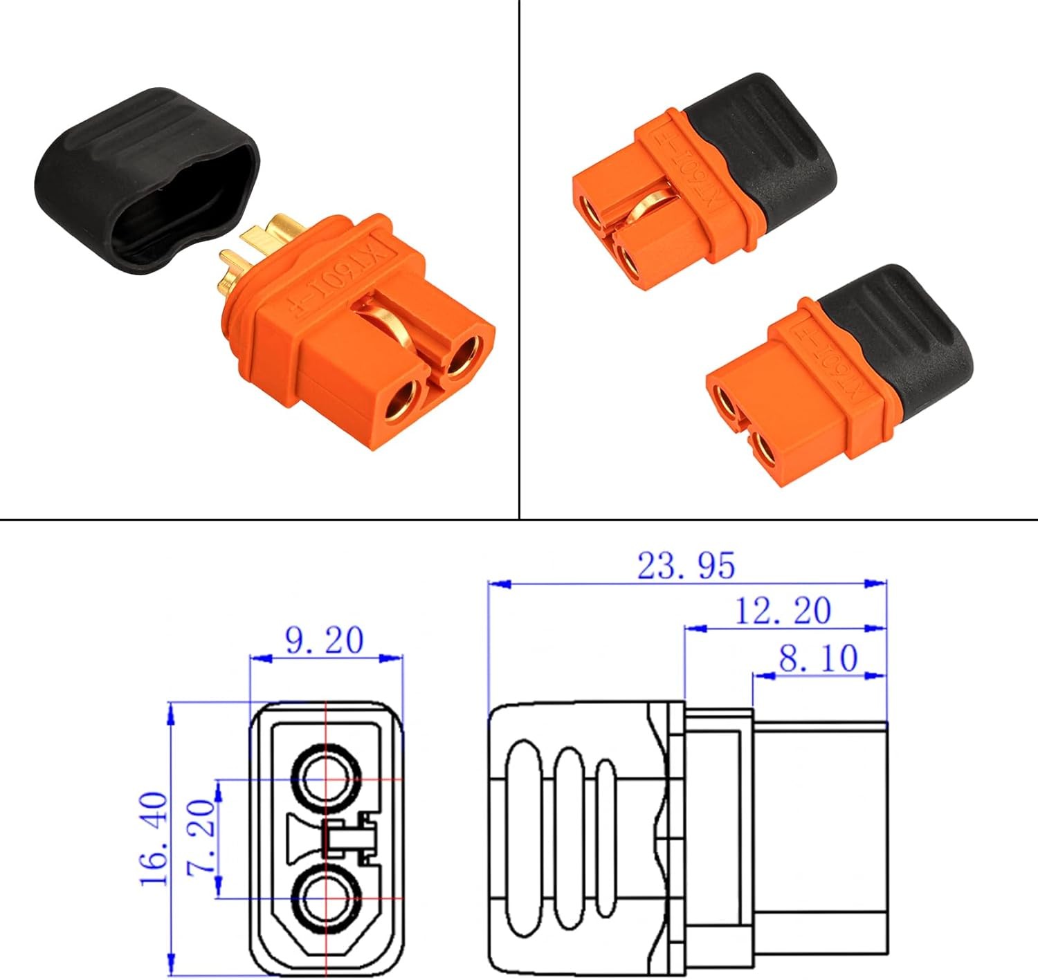 10AWG 2FT Solar to XT60i Cable 2 10 25 35 50 75 100FT Solar Connector to XT60i A