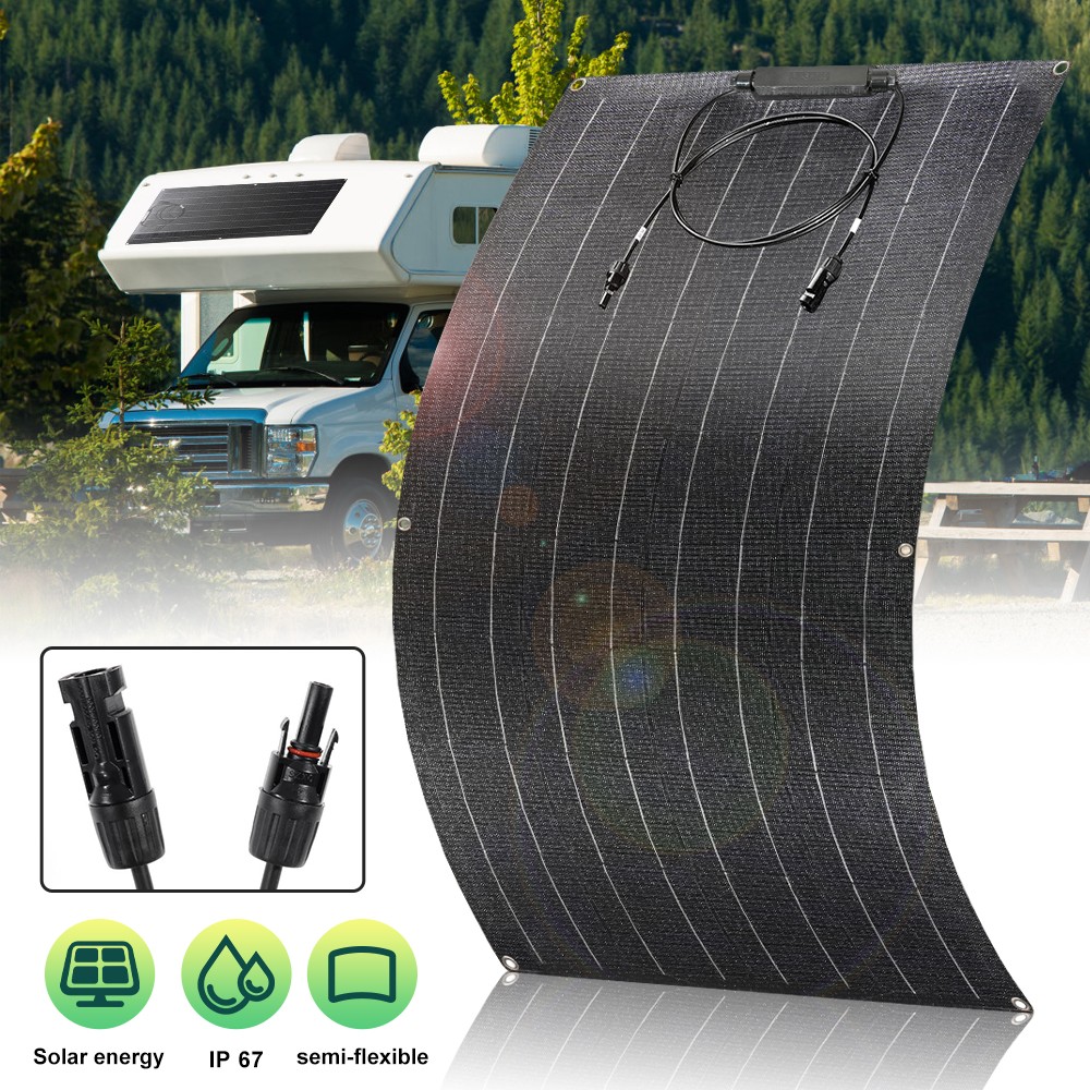 150W Flexible Solar Panel 12V Monocrystalline High Efficiency RV Marine Boat
