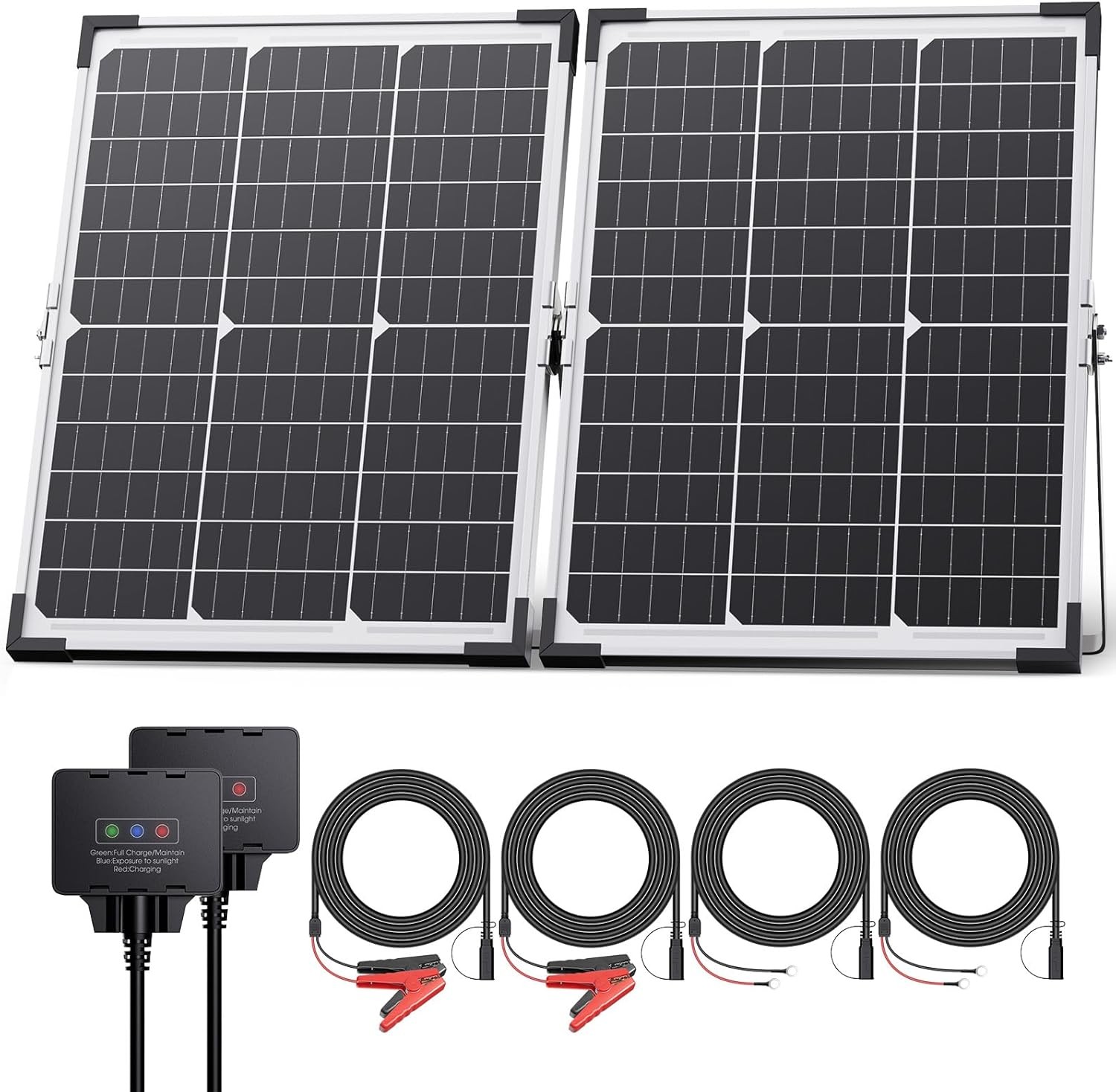 7.5W Solar Battery Maintainer & Trickle Charger 12V Waterproof Panel W/ IP68