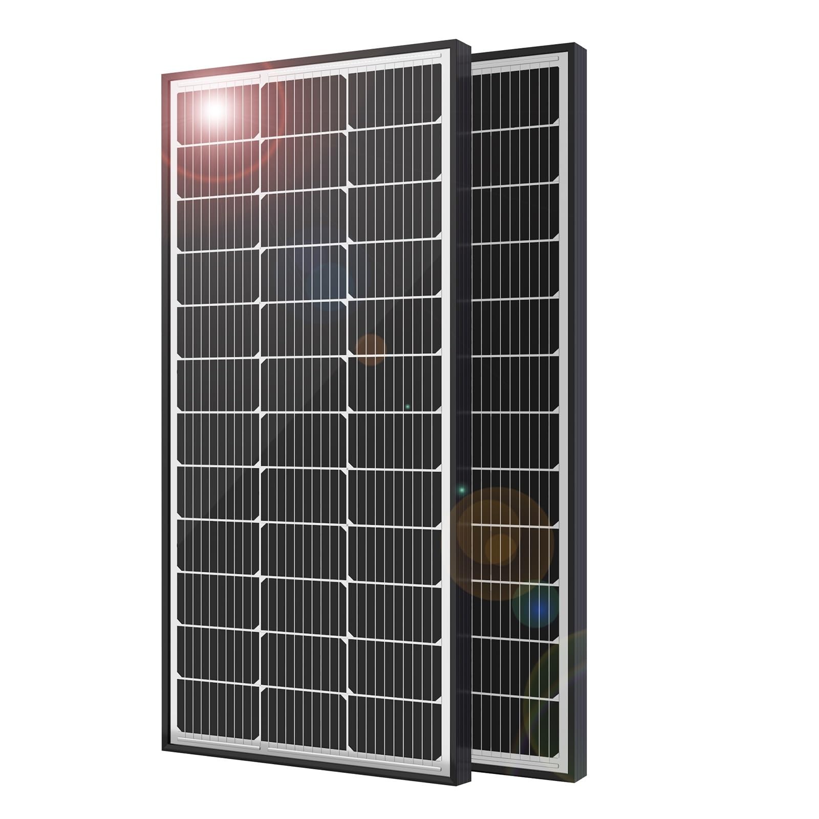 JJN 200 Watt Solar Panels, 10BB Monocrystalline 12V 2PCS 100W Solar Panel, 23…