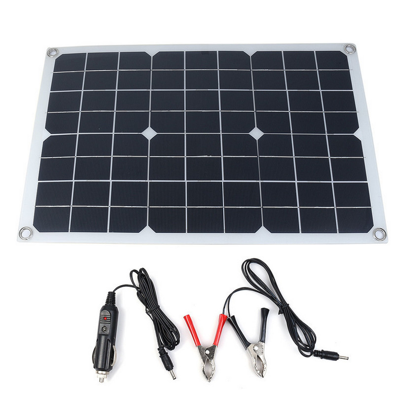 2PCS 500W Solar Panel Kit Dual USB Power 60A Controller Battery Charger Caravan