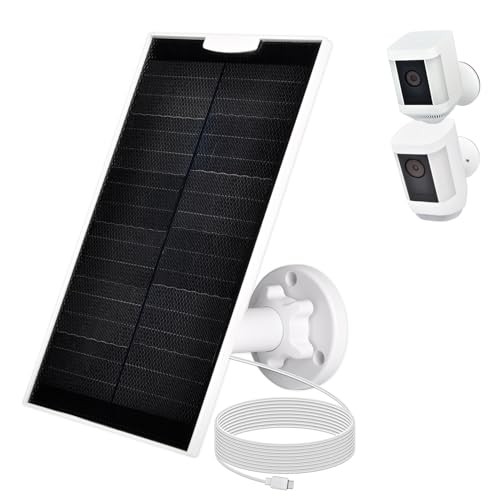 Solar Panel Compatible with Spotlight Cam Plus(Battery) and White 2 Pack