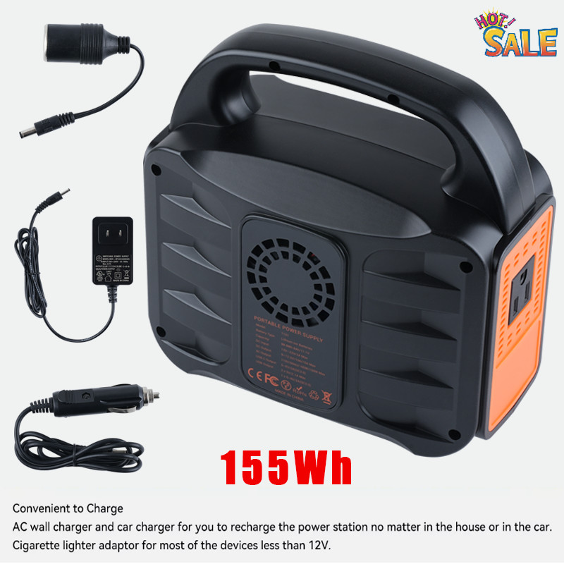 155Wh GRECELL Power Station Portable Solar Generator Power Supply for Camping