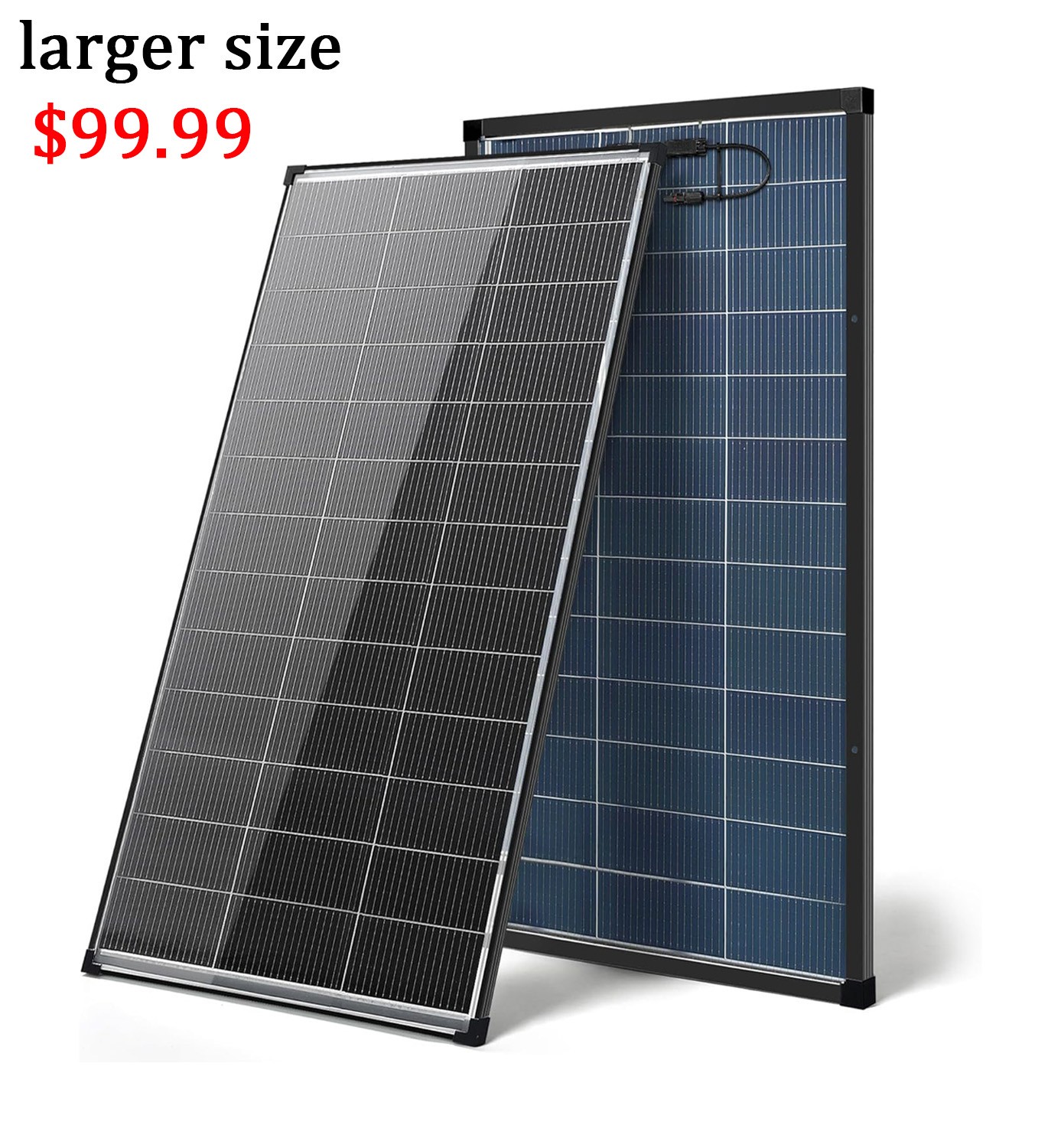 Bifacial 200W Watt Solar Panel N-Type Mono 18V 18BB Home RV Camping PV Off Grid