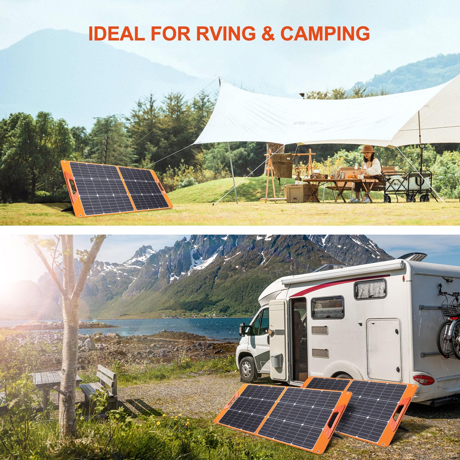 Solar Panels 100Watt Portable 24% High-Efficiency 18V Foldable Solar Charger …
