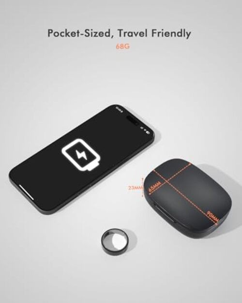 Updated Charging Case Compatible with Oura Ring 4 & 3 Charger, Ring4/3 Black