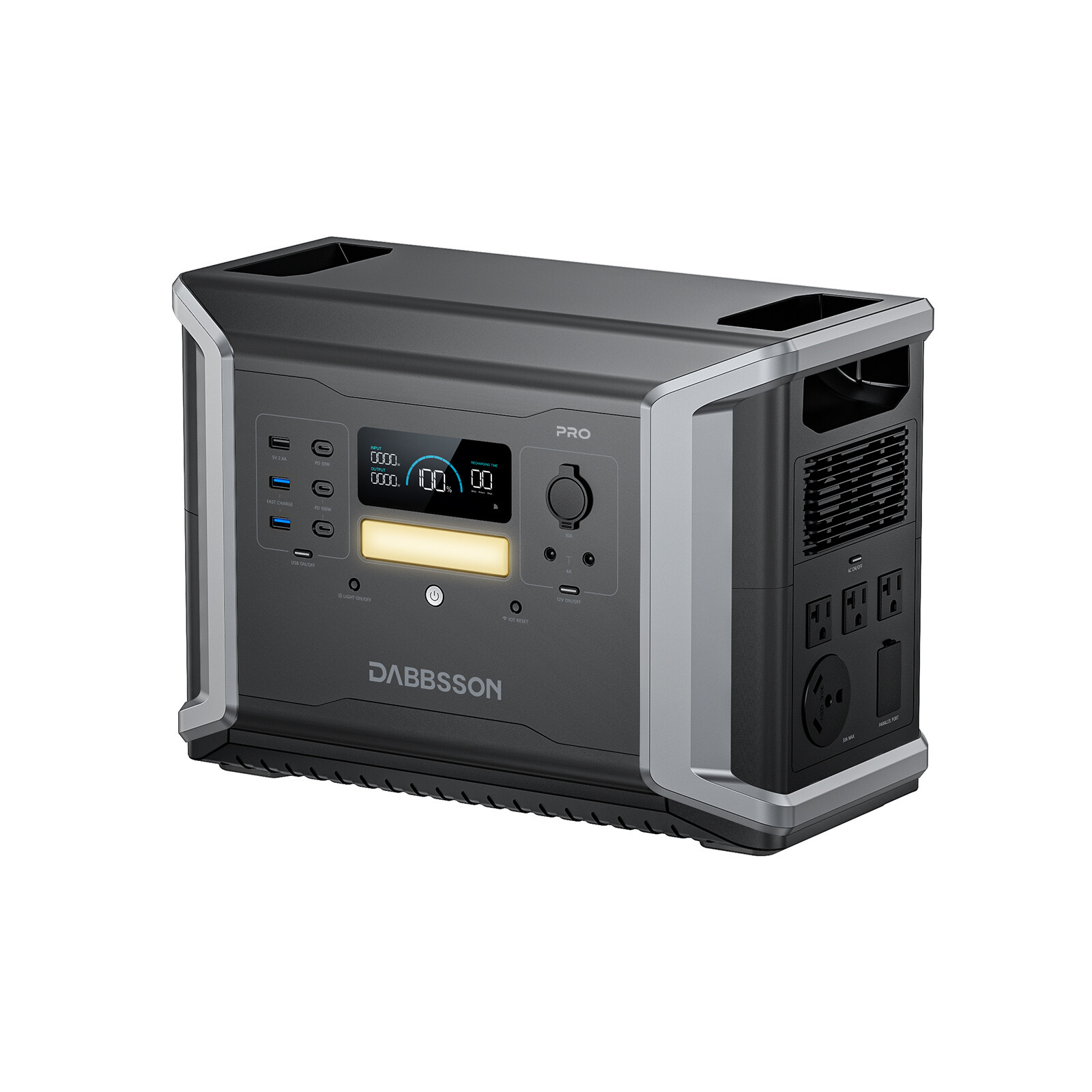 Power Station 4600W 4300Wh Solar Generator 2xDBS2100Pro Home Backup RV Dabbsson