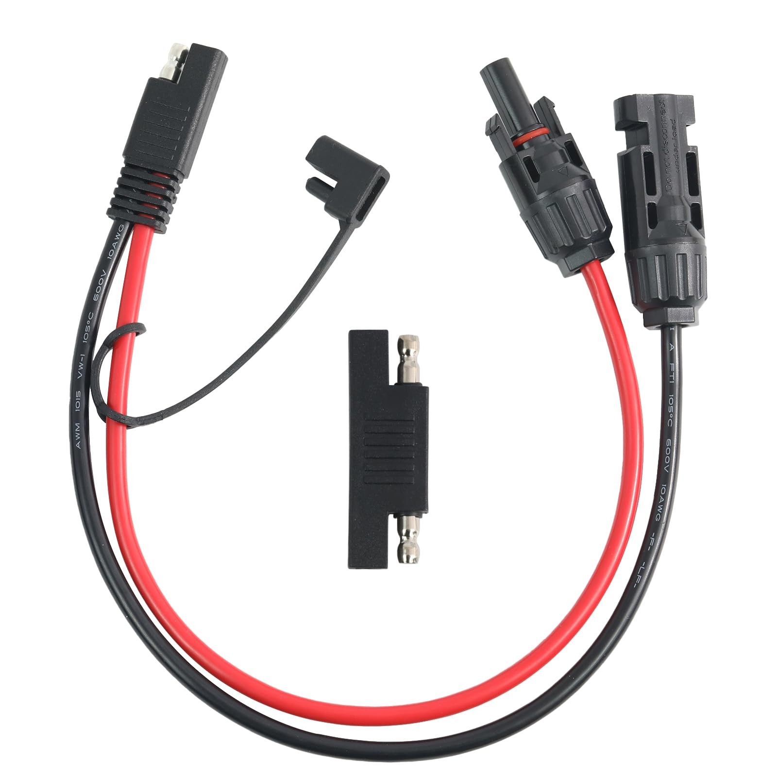 1ft 10AWG Solar Panel Connector Cable, SAE to MC-4 Male Female Adapter PV Ext…
