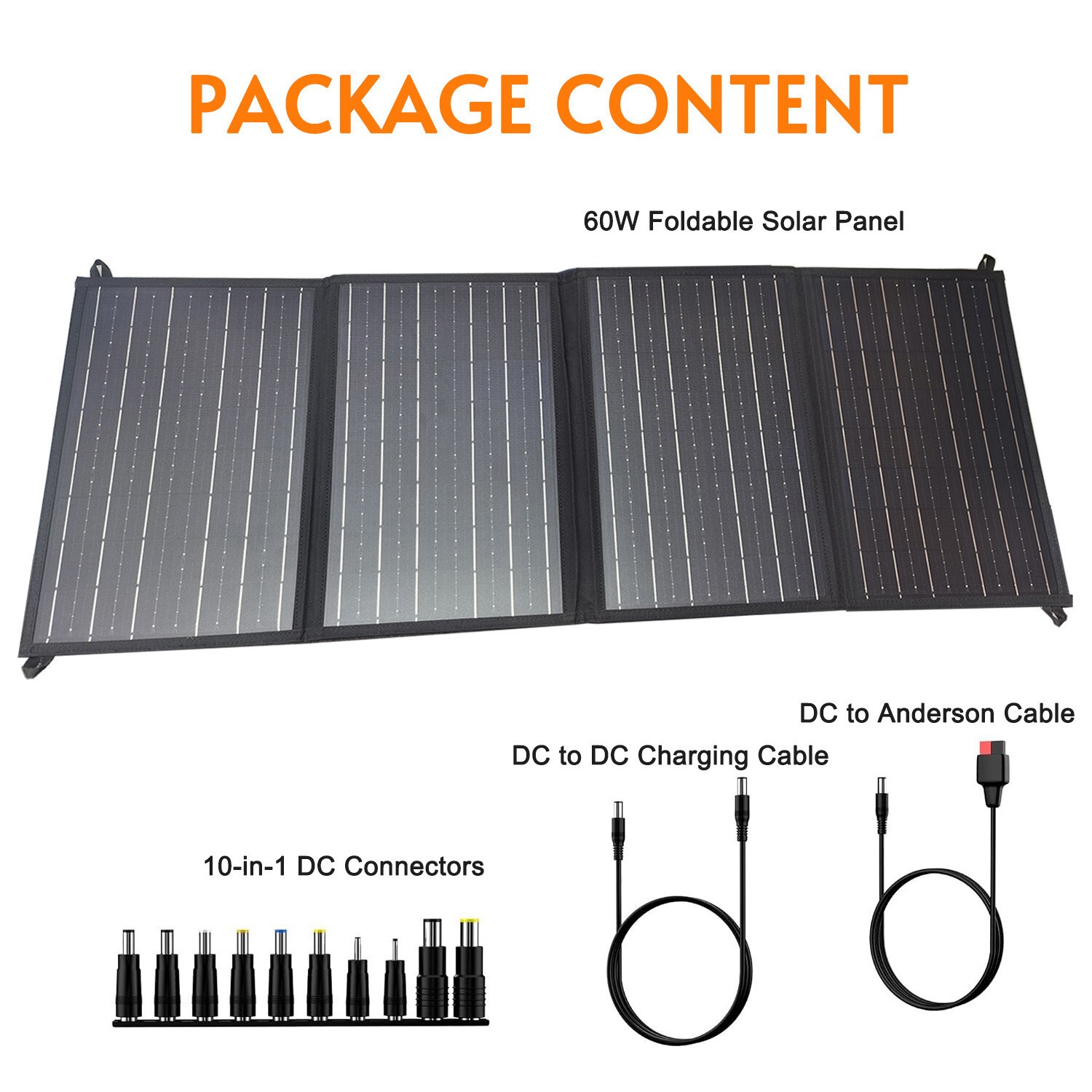 300W Portable Power Station Backup Battery Solar Generator with 60W Solar Panel