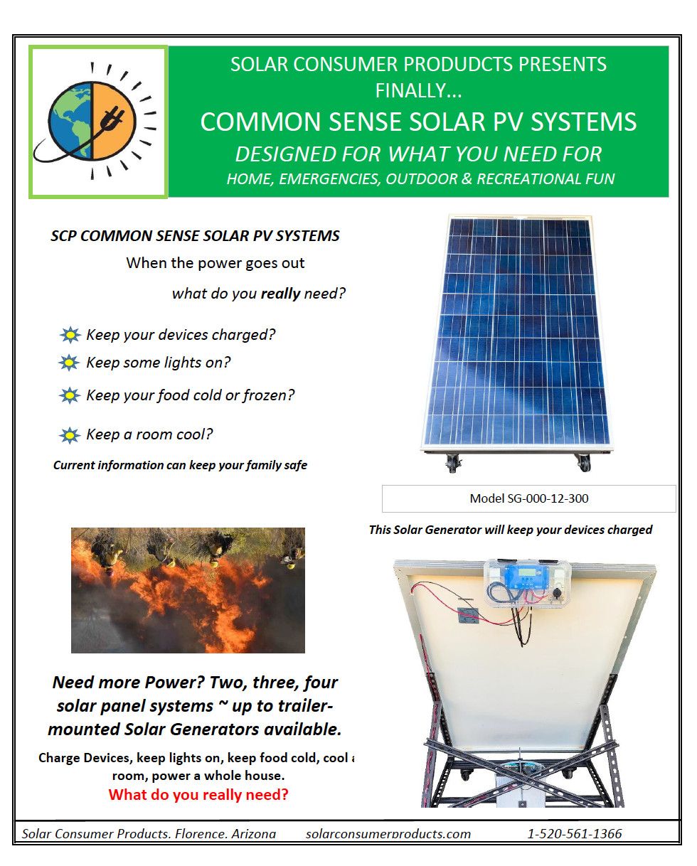 Portable Solar Generator Emergency Backup Power Supply Recreation Security USA