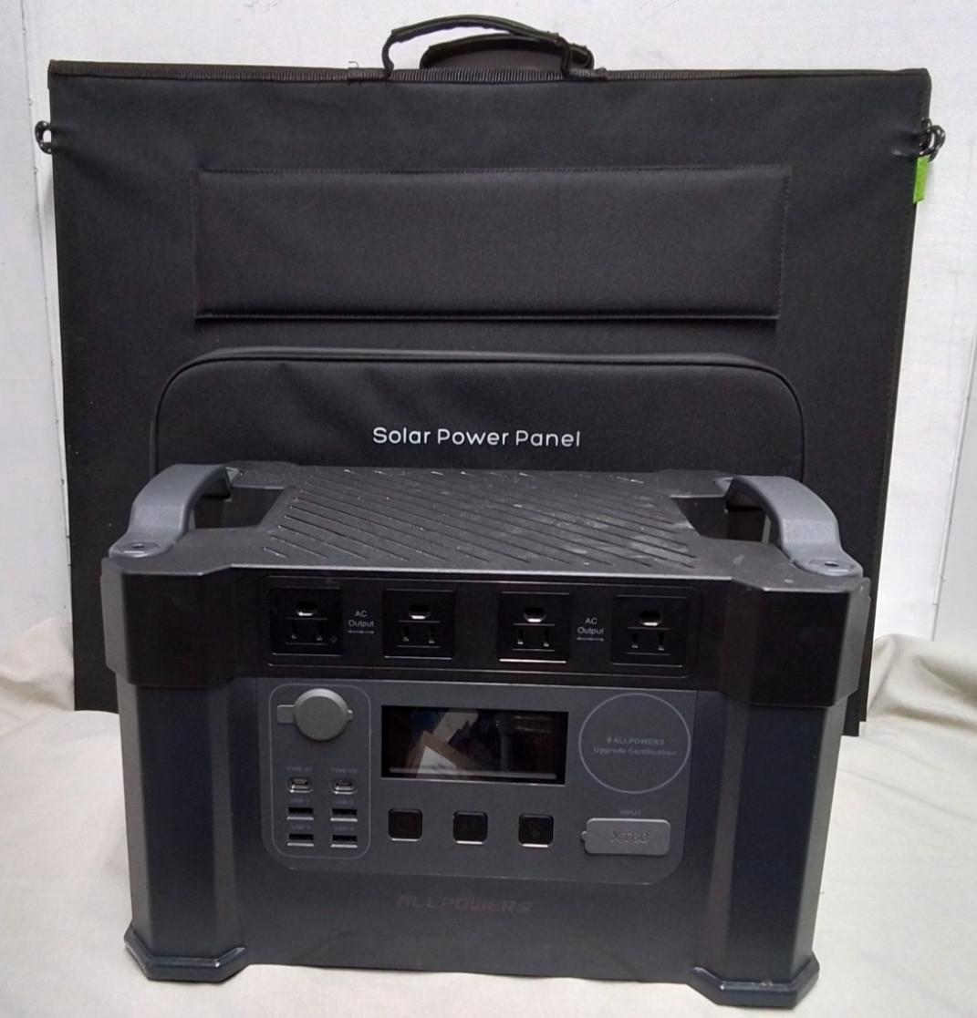 ALLPOWERS 2000W Portable Power Station Solar Battery W/ Foldable Solar Panel