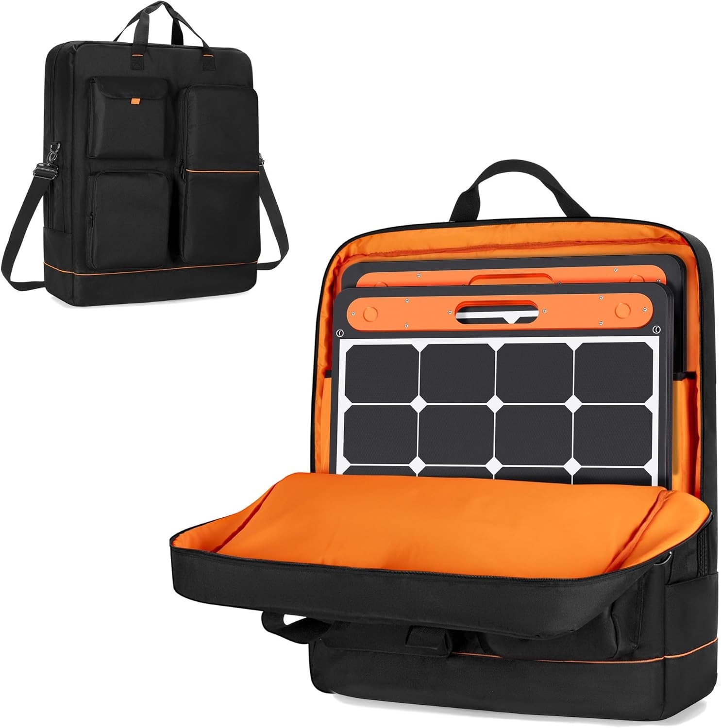 Solar Panel Storage Bag with Bright Lining, Travel Solar Panel Carrying Case …