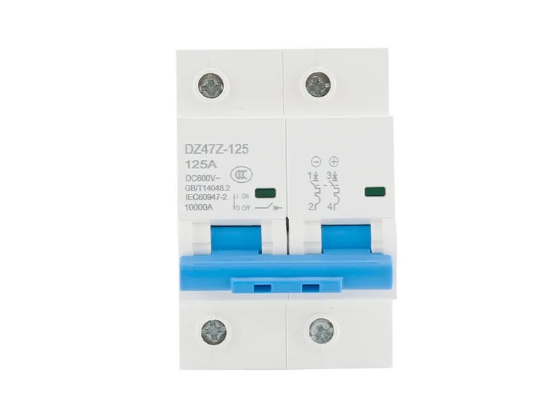 Circuit Breaker DZ47Z-125 DC MCB 2P 125A 600V Mini PV For Solar Overload Protect