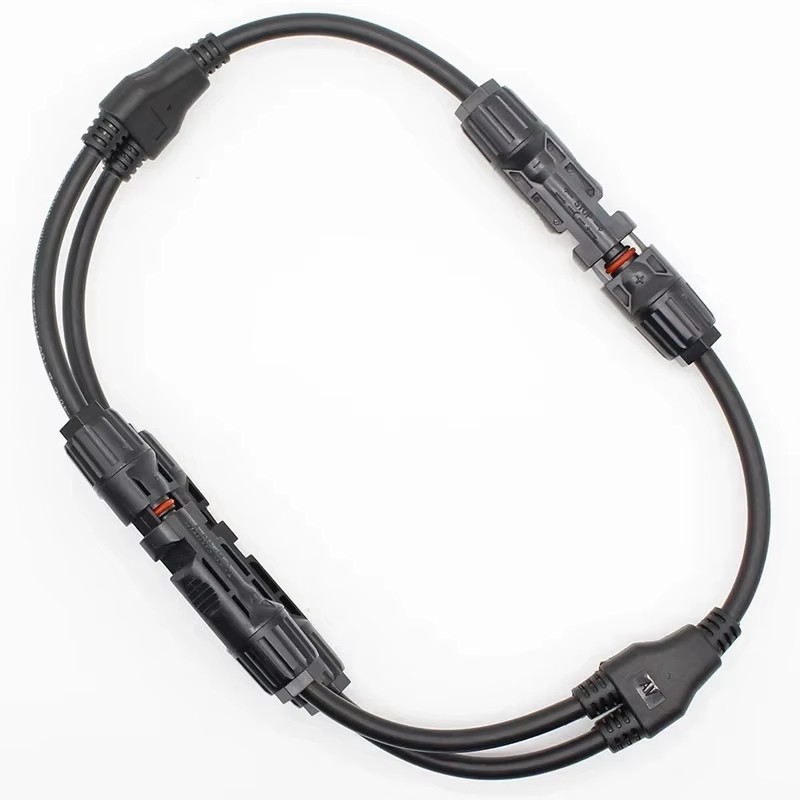 Solar Panel Y Branch Cable Connection Waterproof Adapter Connector Extension