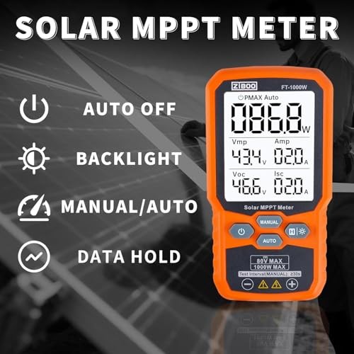Solar Panel Tester MPPT Meter – 1000W Max Power, 80V/35A PV Module FT-1000W