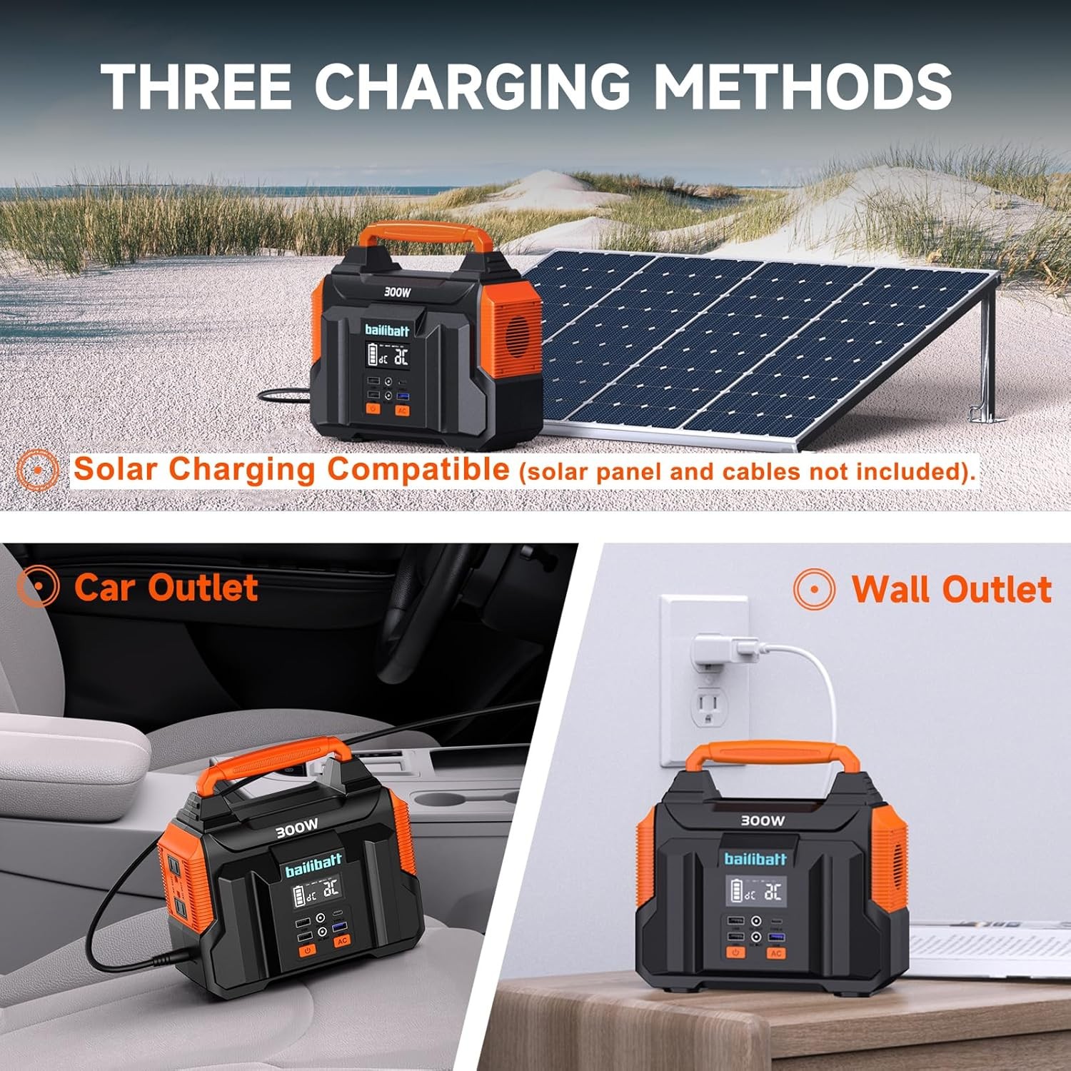 Portable Power Station 300W 257Wh Lithium Battery Small Portable Generator