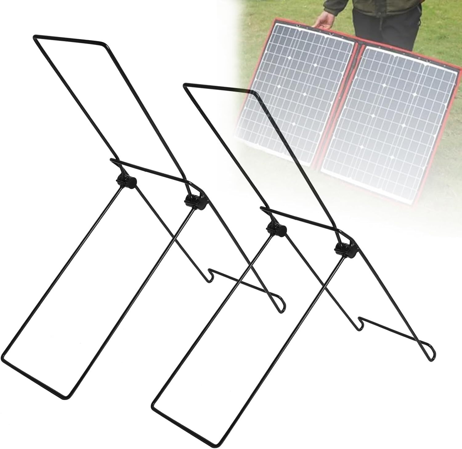 2X Solar Panel Mounting Rack Bracket and Holder Adjustable Angle Stand Brackets