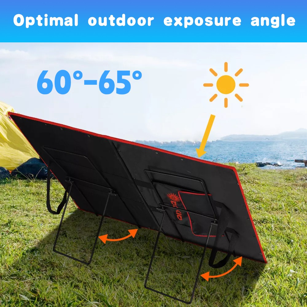 Solar Panel Mounting Brackets Carbon Steel Folding Rack Adjustable Support Stand