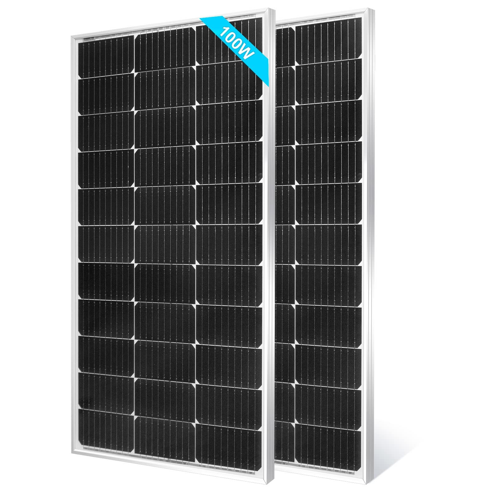 SUNGOLDPOWER 200 Watt Solar Panel, 2PCS 100W Monocrystaline Solar Panels for …