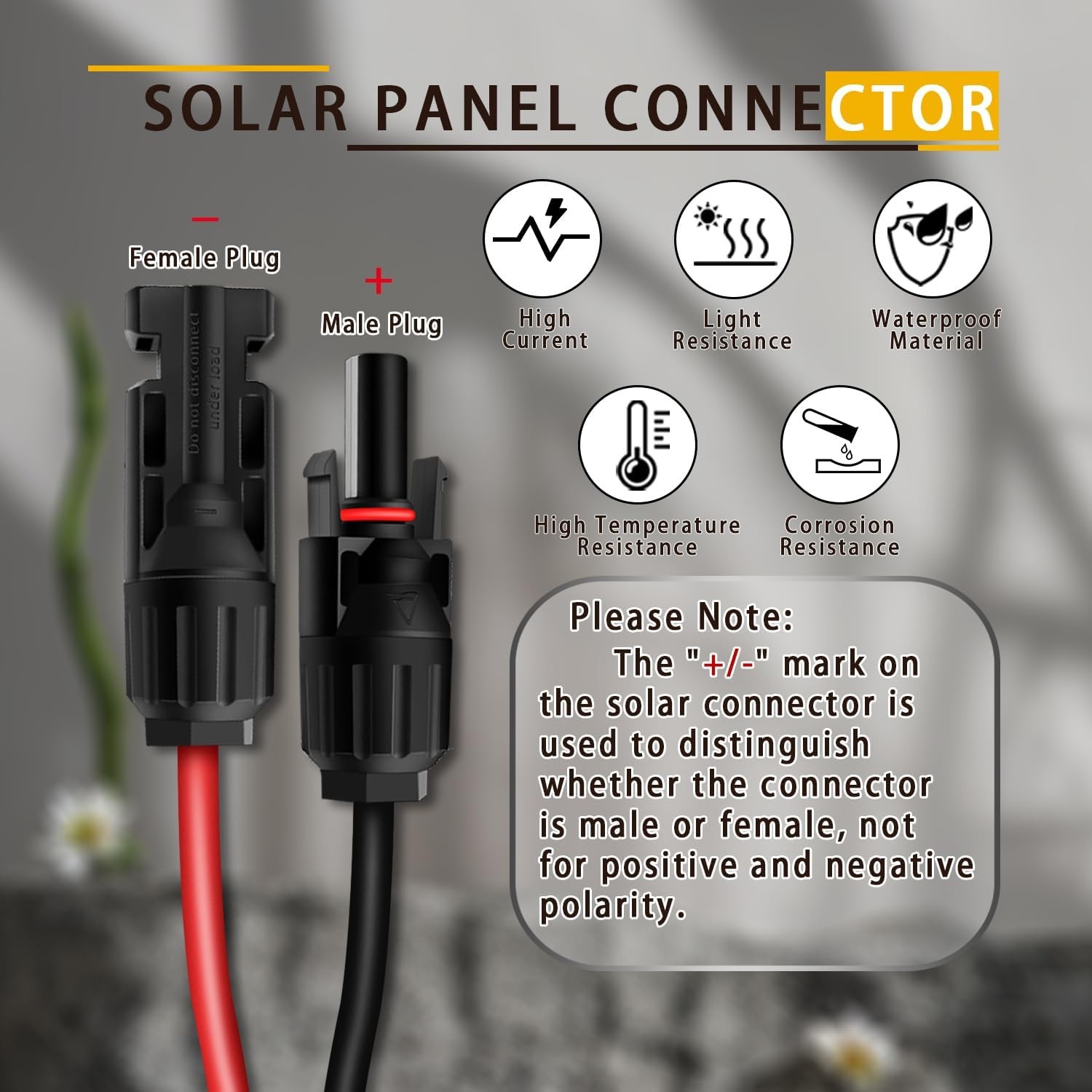 Solar Panel Cable Ecoflow Anker 10AWG MC4 to XT60