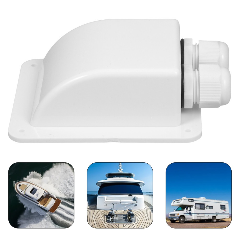 Solar Panel Cable Entry Glands White Impact Resistant Easy Install Rv Accessory
