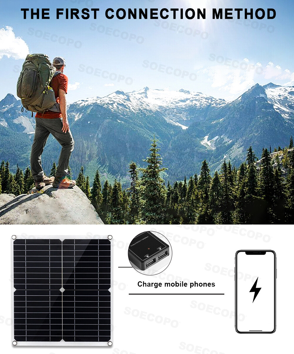 6000W 110V 100A Solar Panel Kit Complete Solar Power Generator Home Grid System